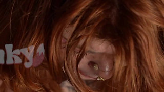 Cette Chienne Soumise Rousse Jouit Dans Stepson Latex - Amateur Francaise Salope BDSM Hard Orgasme Soumise Bondage