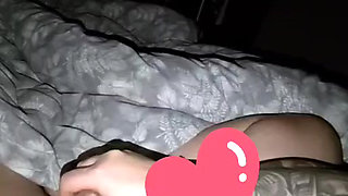 Auntie comes into room at night to hamdjob his cock
