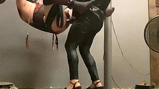 Sissy Handsfree Cums Prematurely in Chastity During Pegging and I Humiliate Him