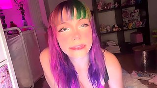 Blonde tight pussy babe solo toy fun in glamour masturbation