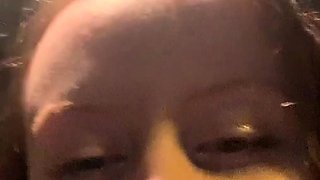 Petite amateur redheaded teen pisses and sucks cock