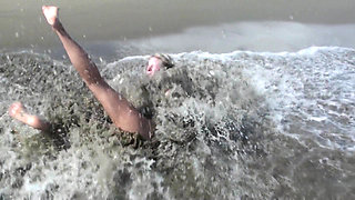 Teeny Squirts Into the Sea