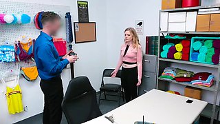 Blondie gives a sloppy BJ at the naughty office