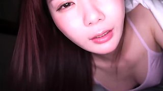 Asian amateur girlfriend gives a blowjob pov HD