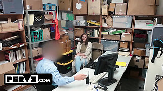 Inexperienced Teen and Hot Stepmom Punished for Shoplifting in the Backroom