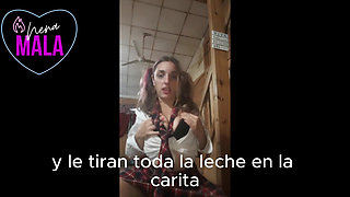 Humilation. College Girl in High Heels Humiliates Her Boyfriend for Being Useless