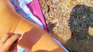 Cheating MILF Gets Naked on Quiet Beach and Fucks and Licks Nuts on Stranger