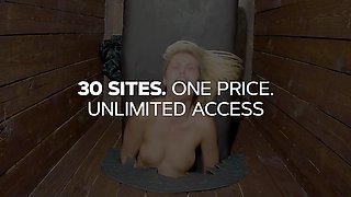 Two young blonde sluts wreck a married man in public, in POV