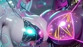 Beautiful Aliens Kiss on Nice Music, Ai Animation