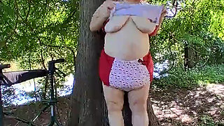 BBW Nurse Vicki Is Taking a Stroll in Her Hello Kitty Bathing Suit a Bikini! What Else Does She Do!