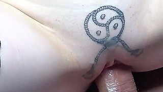 Fuck a Baby Inside Me! Get Me Pregnant! Creampie Gangbang with Skinny Slut