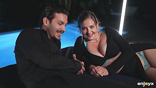 Pool movie with hottie Candy Alexa and Joe Di Marco from Enjoyx