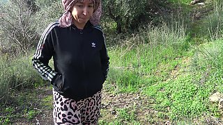 This Turkish Woman Is Crazy! I Take Out My Big Cock and Fuck Her Outdoor!