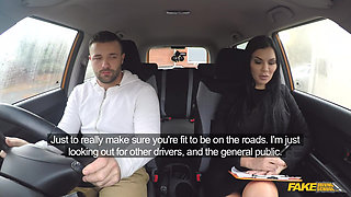 Fake Driving School - Big Tit Hot Brunette Jasmine Jae Flashes Max in a Car & Pulls Him for Doggystyle Sex