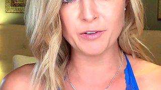 Hot blonde with big boobs solo