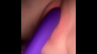 Torturing my full bladder with a dildo