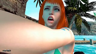 Nami gets wild at the beach - Hot 3D Hentai Fuck with Big Tits & Anal