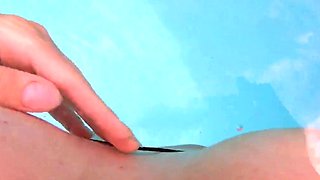 Public Pool Orgasm: Teen Babe's Solo Webcam Show