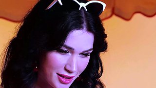 Hot small tits MILF model shows hot body
