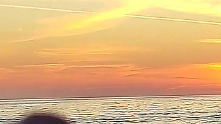 350 Flashing My Cock in Front of My Stepdaughter at Sunset in...elps Me Cumshot in Front of Everyone - Real Sex Risky