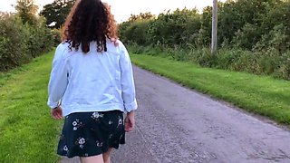 SLUT FLASHES ASS AND PUSSY IN PUBLIC