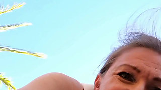 Seduction Stranger in the Hotel by Flashing Pussy and Ass