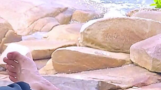 Handjob Surprise Ejaculation on the Beach