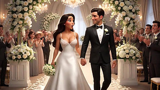 Cuckold Husband Lets All Guests Touch His Bride on All Fours at Wedding Reception (ai Generated)