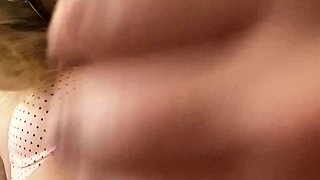 Big Tits Tranny Strokes her Big Cock