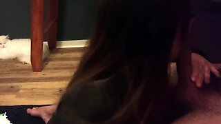 Real amateur college coed teens blowjob cumshot