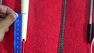 Japanese Wife Cervix insertion objects 2 vibrators and chain