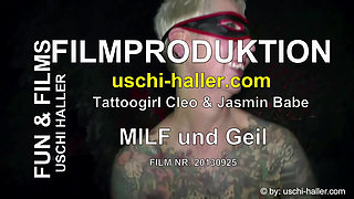 Threesome with Full Tattooed MILF Cleo & Turkish Born Teen Jasmin Babe
