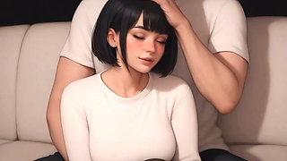 Obsessed Lucy #4, She Uses Her Feet, Animated Cute Roommate Porn Game