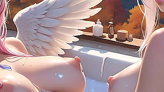 Curvy Mature Teacher in Bathtub Soapy Rubbing on Coastal Bluff