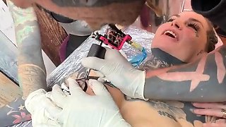 Tattooeed and Piercings Titty Tattoo Session Turns Into Wild Anal Ride