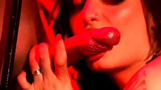 Trio with Whitney Wright in a swinger club