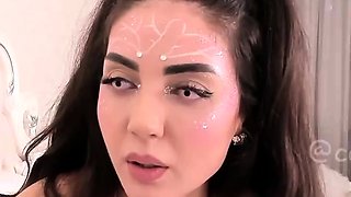 Close up teen foot worship
