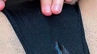 Very Wet Horny Pussy Flowing with Mucus Stained in All Panties