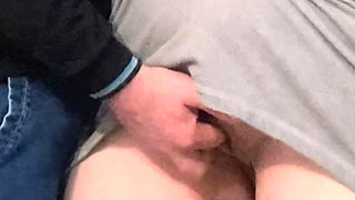 Hairy Pussy Fingered in Crowded Subway