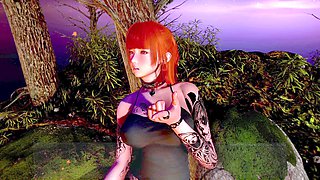 Busty anime girl gets down in wild hentai scenes