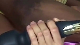 Cougars Love Black Scene-3 brunette Cougar with a Dildo in Her Pussy and a Big Black Cock in Her Ass
