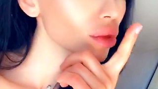 Busty brunette bitch with big boobs