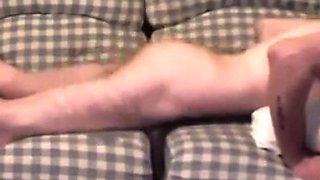 Twink Humping Sex Toy on Couch