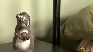 Skinny Brunette Amber Rayne Takes Two Cocks in Her Mouth - Hardcore DP Threesome