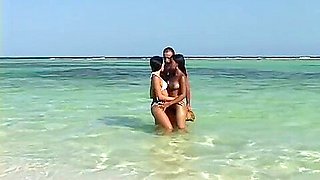 Fabulous pornstars Sandra Beach and Mya Diamond in crazy outdoor, threesomes adult scene
