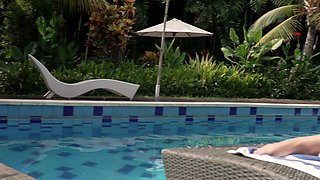 I Met a Cute Slim Small-titted Babe By the Pool & She Invited Me In Her Hotel Room For Hot Sex