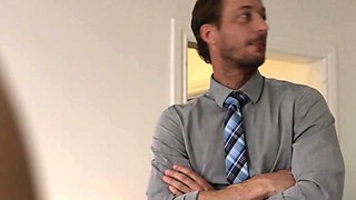 FAMILY SINNERS - Skinny Blonde Pulls Down Her Towel And