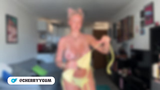 Micro Bikini Try-on Haul with british teen With BIG BOOBS