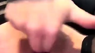 The beauty is having fun masturbating at work