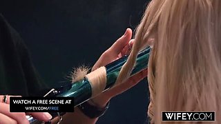 Blonde Hotwife Carina Blair Takes Big Black Cock Deep With Hubby Holding Hand